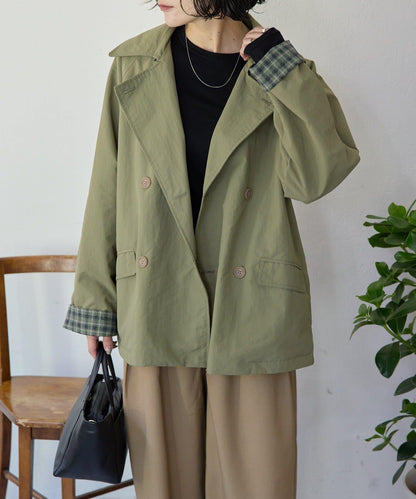 sampo×ear 聯名 可雙面穿 半大衣