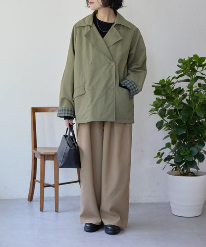 sampo×ear 聯名 可雙面穿 半大衣