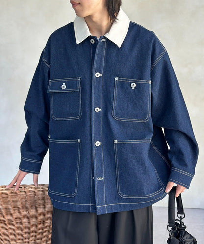 防花粉處理 明線 工裝連體服