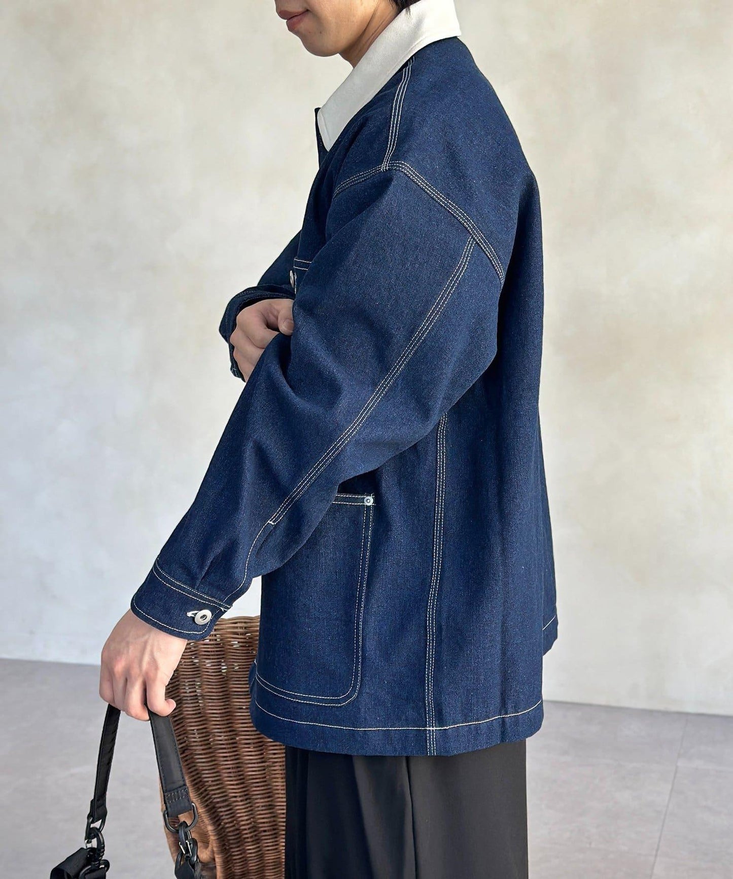 防花粉處理 明線 工裝連體服