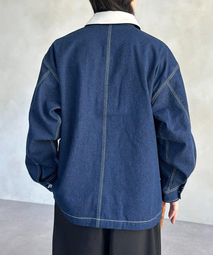 防花粉處理 明線 工裝連體服
