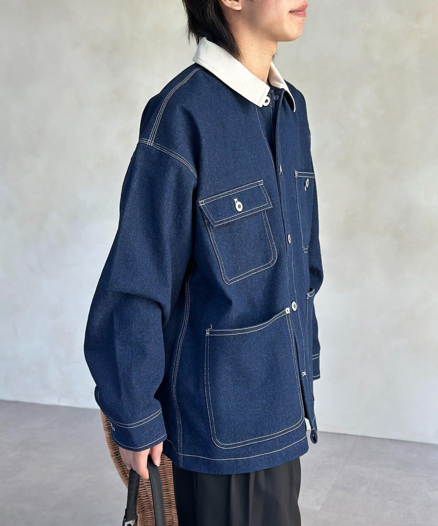 防花粉處理 明線 工裝連體服