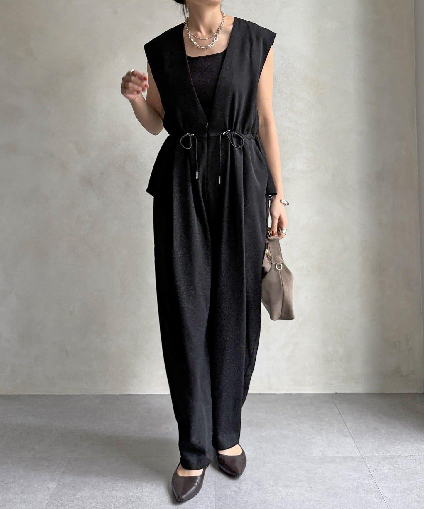 網店限定 正式場合適用 荷葉邊 連體褲