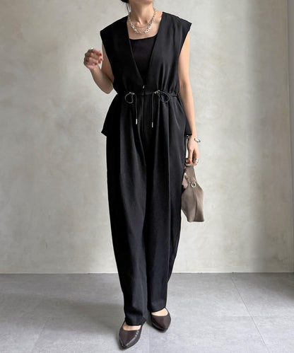 網店限定 正式場合適用 荷葉邊 連體褲