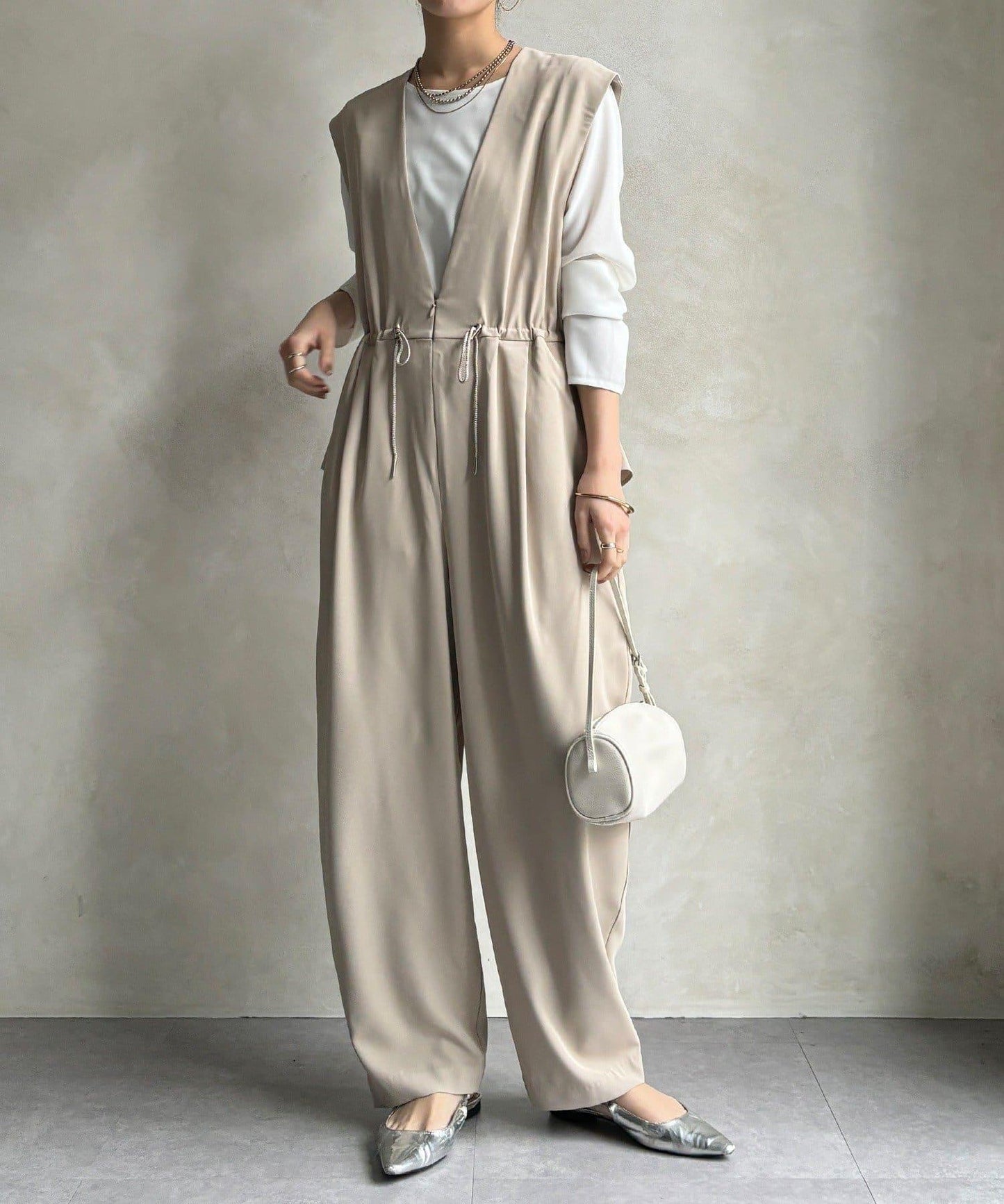 網店限定 正式場合適用 荷葉邊 連體褲