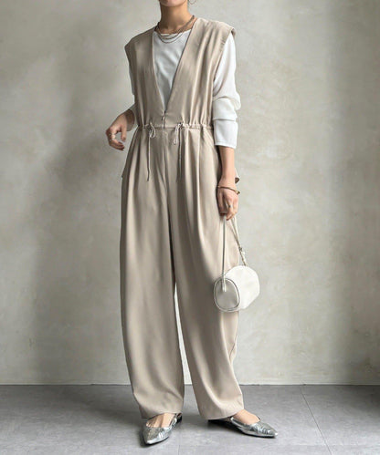 網店限定 正式場合適用 荷葉邊 連體褲