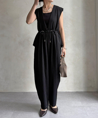 網店限定 正式場合適用 荷葉邊 連體褲