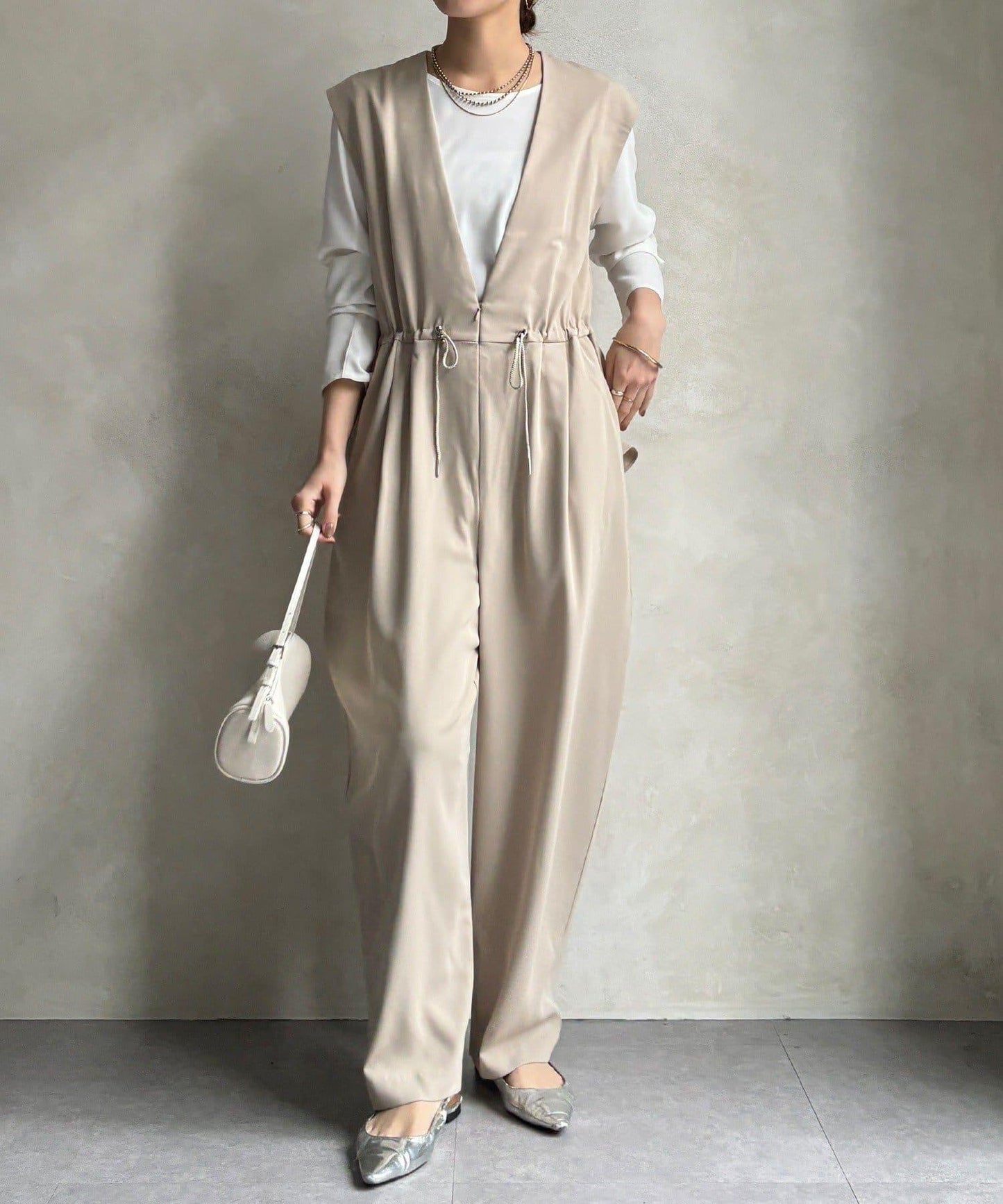 網店限定 正式場合適用 荷葉邊 連體褲