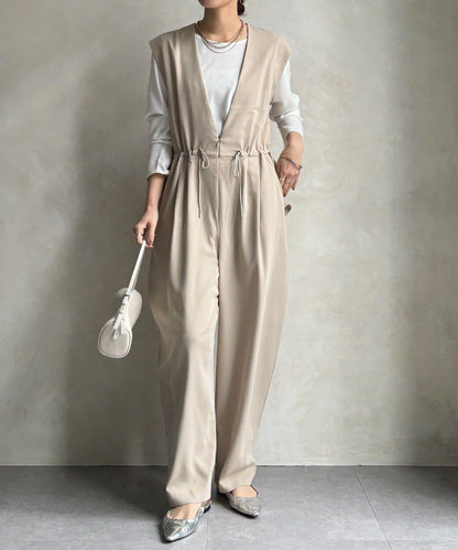 網店限定 正式場合適用 荷葉邊 連體褲