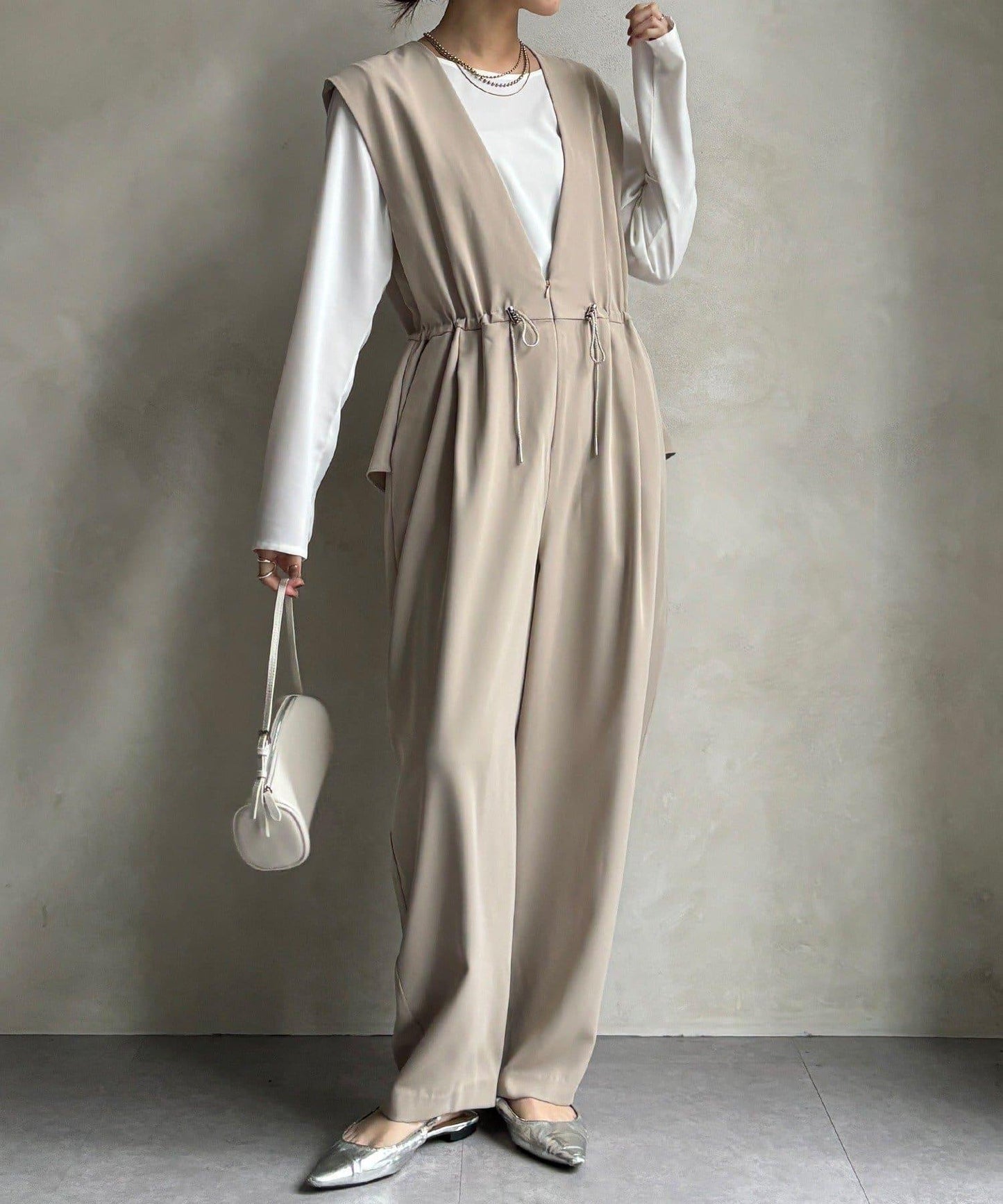 網店限定 正式場合適用 荷葉邊 連體褲