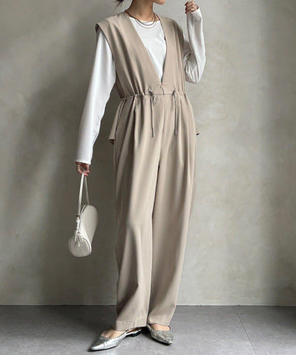 網店限定 正式場合適用 荷葉邊 連體褲