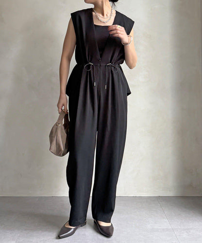 網店限定 正式場合適用 荷葉邊 連體褲