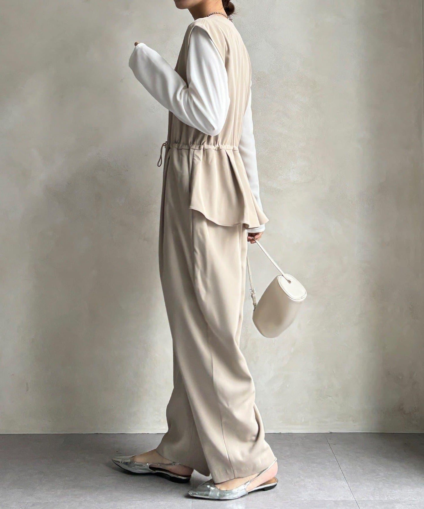 網店限定 正式場合適用 荷葉邊 連體褲