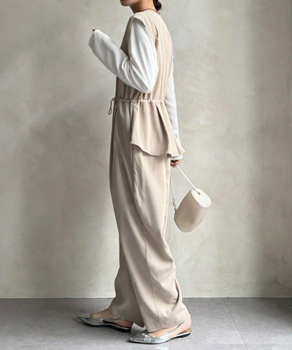 網店限定 正式場合適用 荷葉邊 連體褲