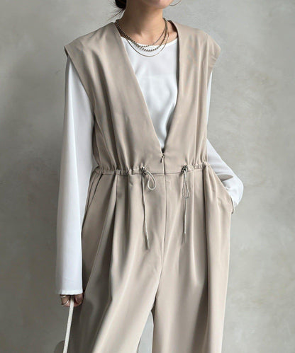 網店限定 正式場合適用 荷葉邊 連體褲