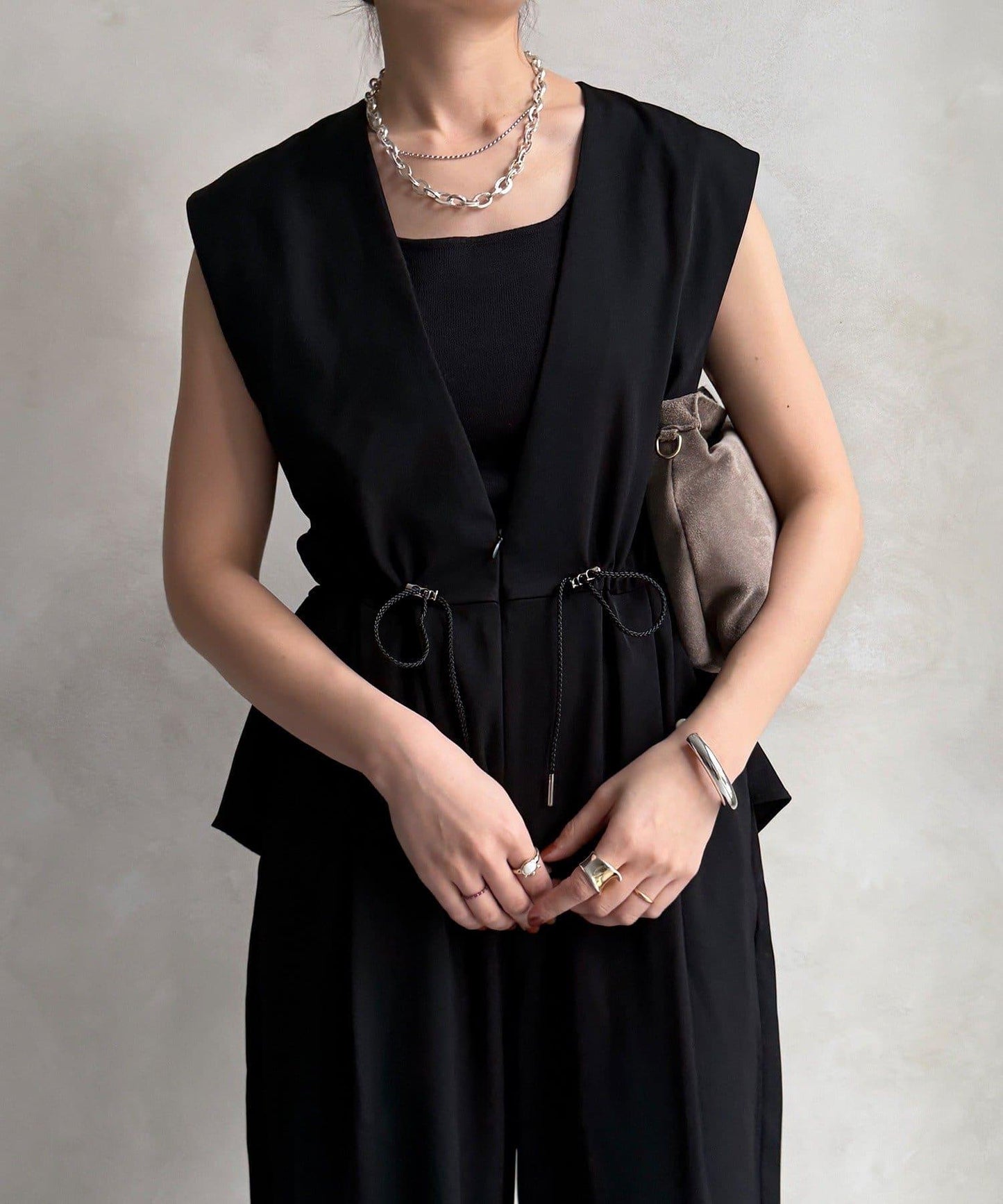 網店限定 正式場合適用 荷葉邊 連體褲