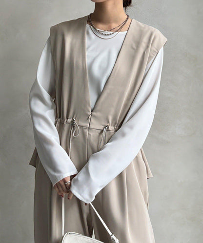 網店限定 正式場合適用 荷葉邊 連體褲