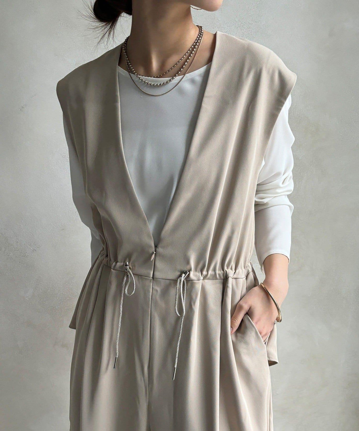 網店限定 正式場合適用 荷葉邊 連體褲