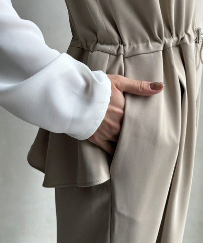 網店限定 正式場合適用 荷葉邊 連體褲