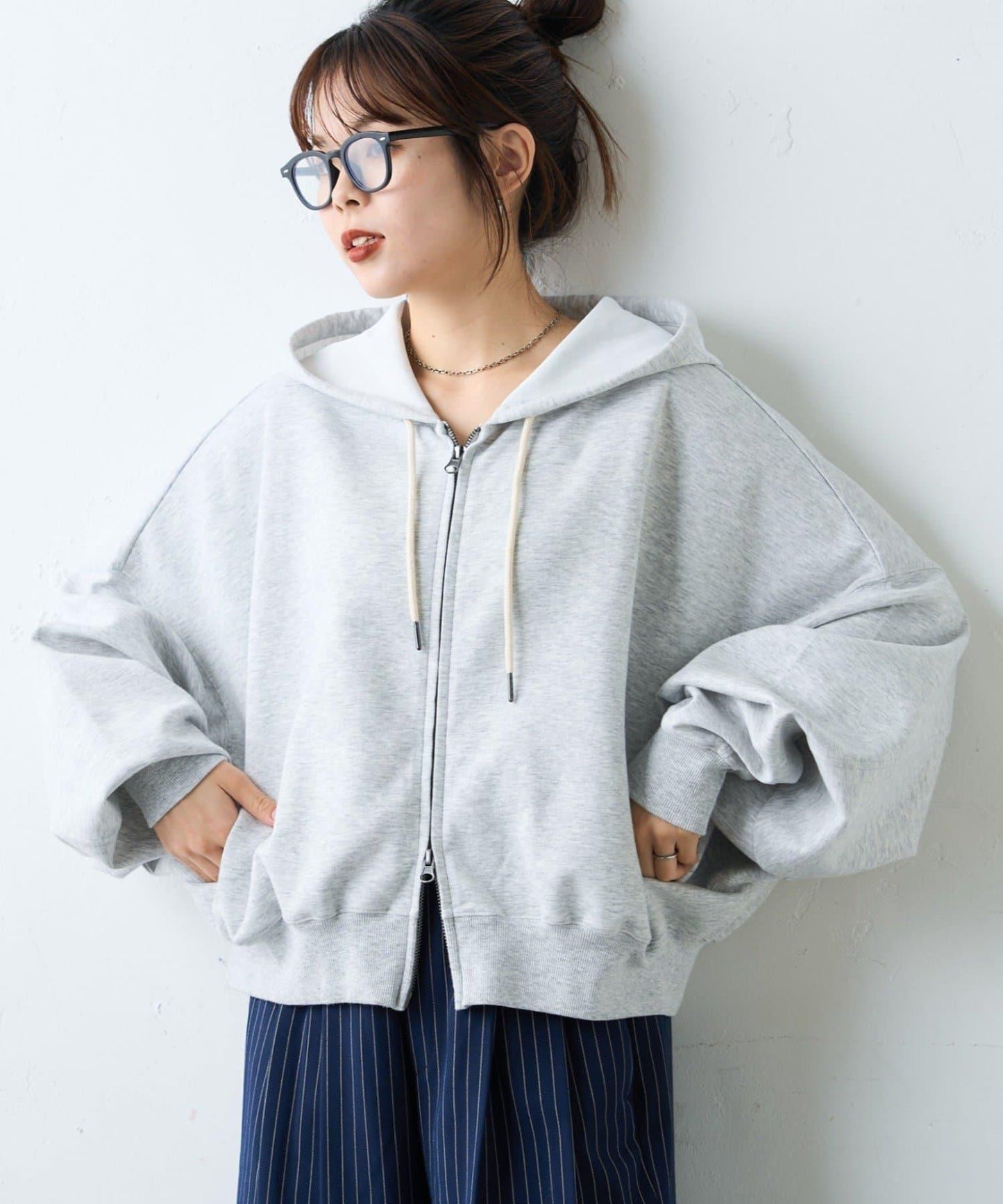 水洗做舊空氣層連帽衛衣