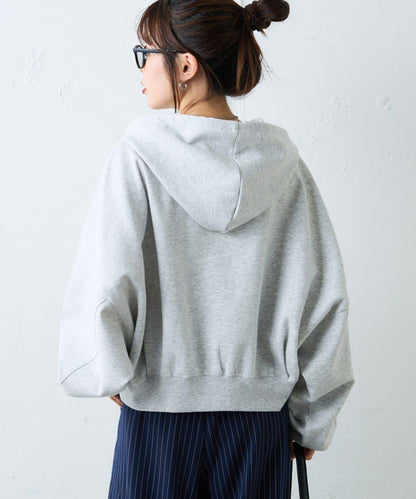 水洗做舊空氣層連帽衛衣