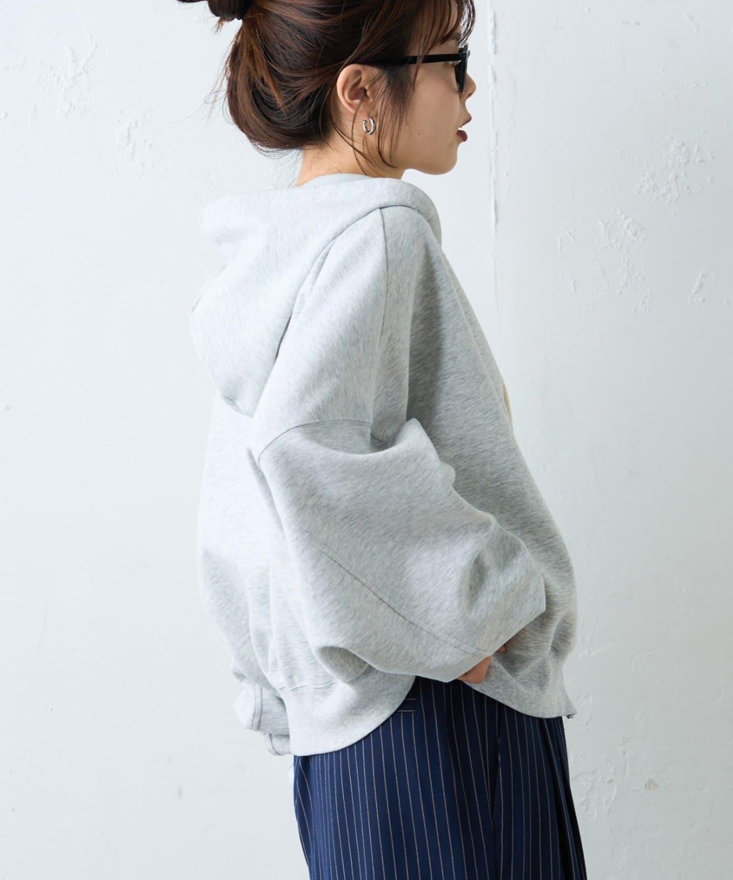 水洗做舊空氣層連帽衛衣