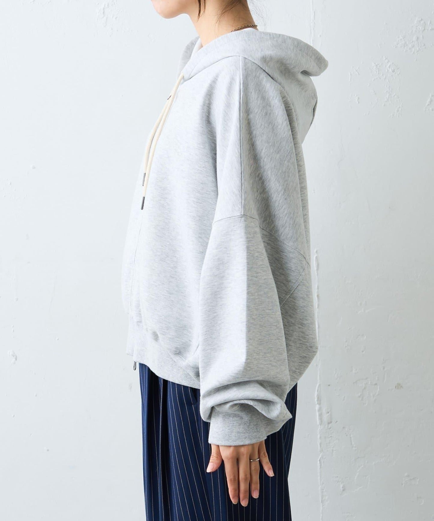 水洗做舊空氣層連帽衛衣