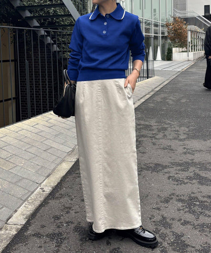 換季適用 POLO領 透視 針織 針織上衣
