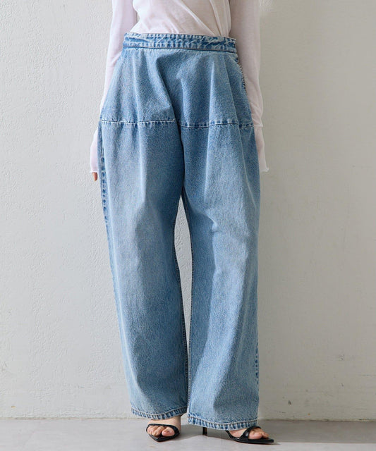 彎刀版型 牛仔面料 牛仔褲