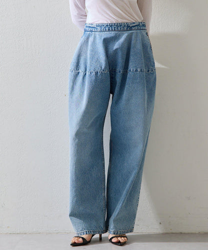 彎刀版型 牛仔面料 牛仔褲