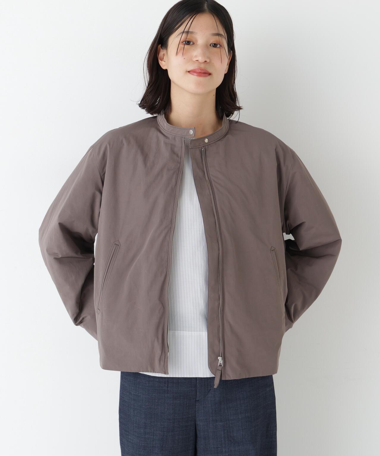 弱防潑水塔夫綢中棉休閒夾克