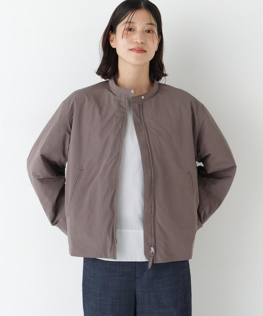弱防潑水塔夫綢中棉休閒夾克