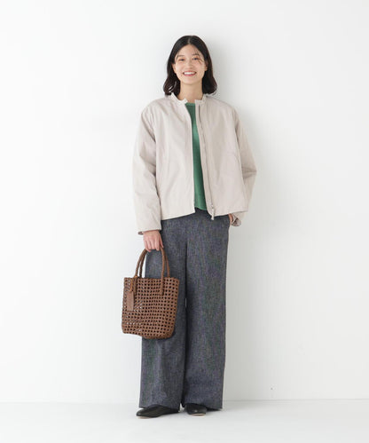 弱防潑水塔夫綢中棉休閒夾克