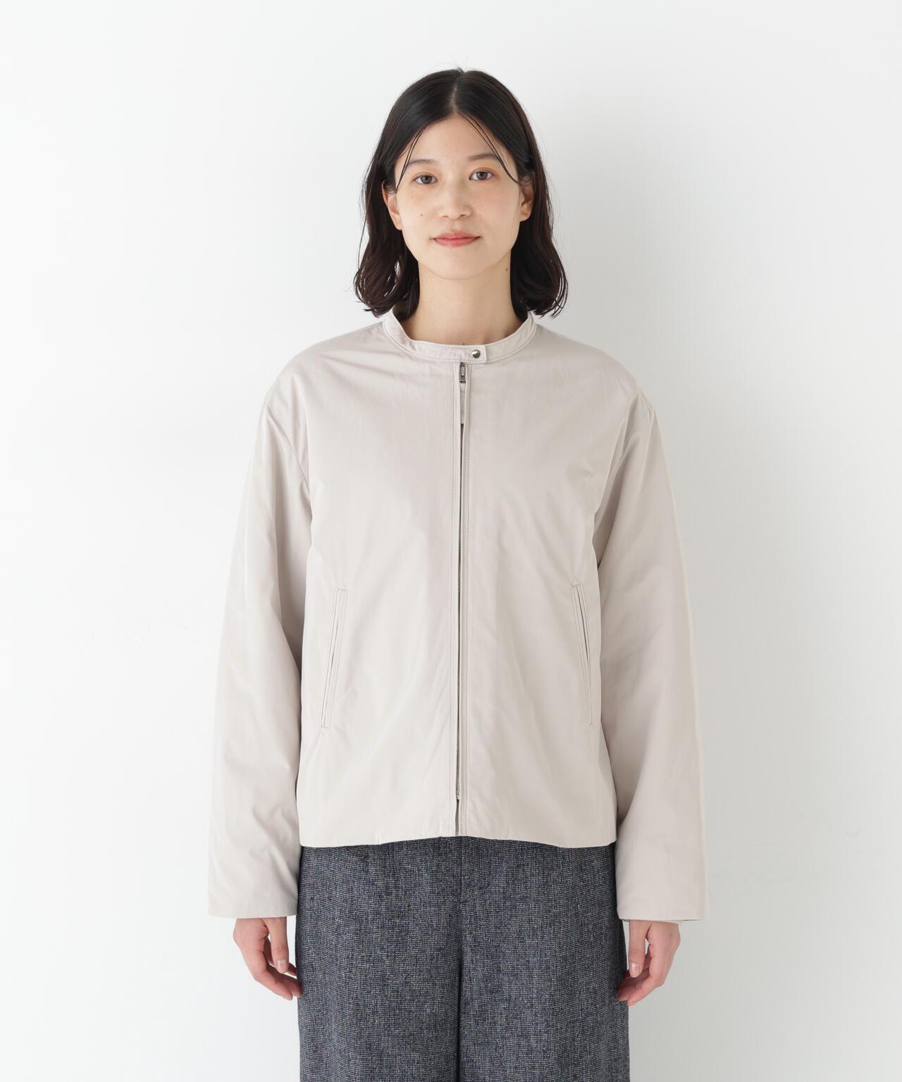 弱防潑水塔夫綢中棉休閒夾克