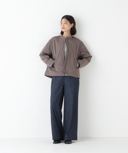 弱防潑水塔夫綢中棉休閒夾克