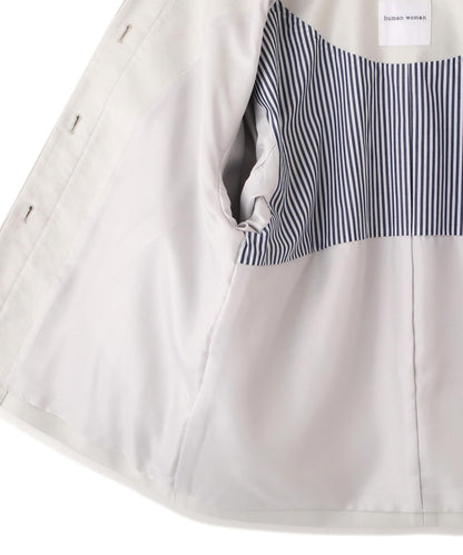 輕薄磨毛無領夾克