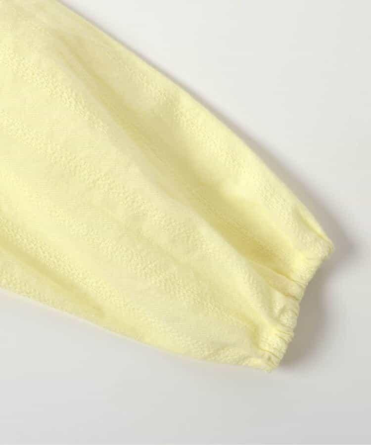 鬱金香刺繡無領設計襯衫