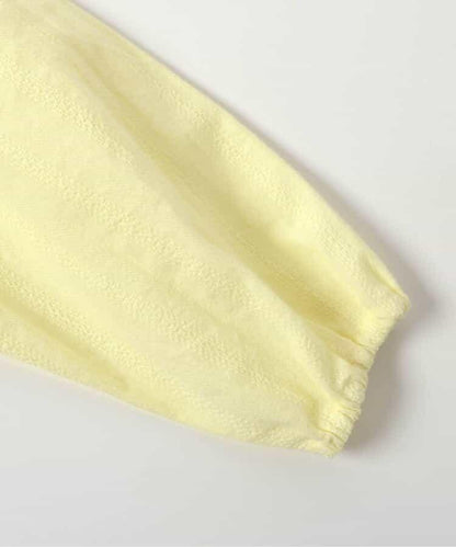 鬱金香刺繡無領設計襯衫