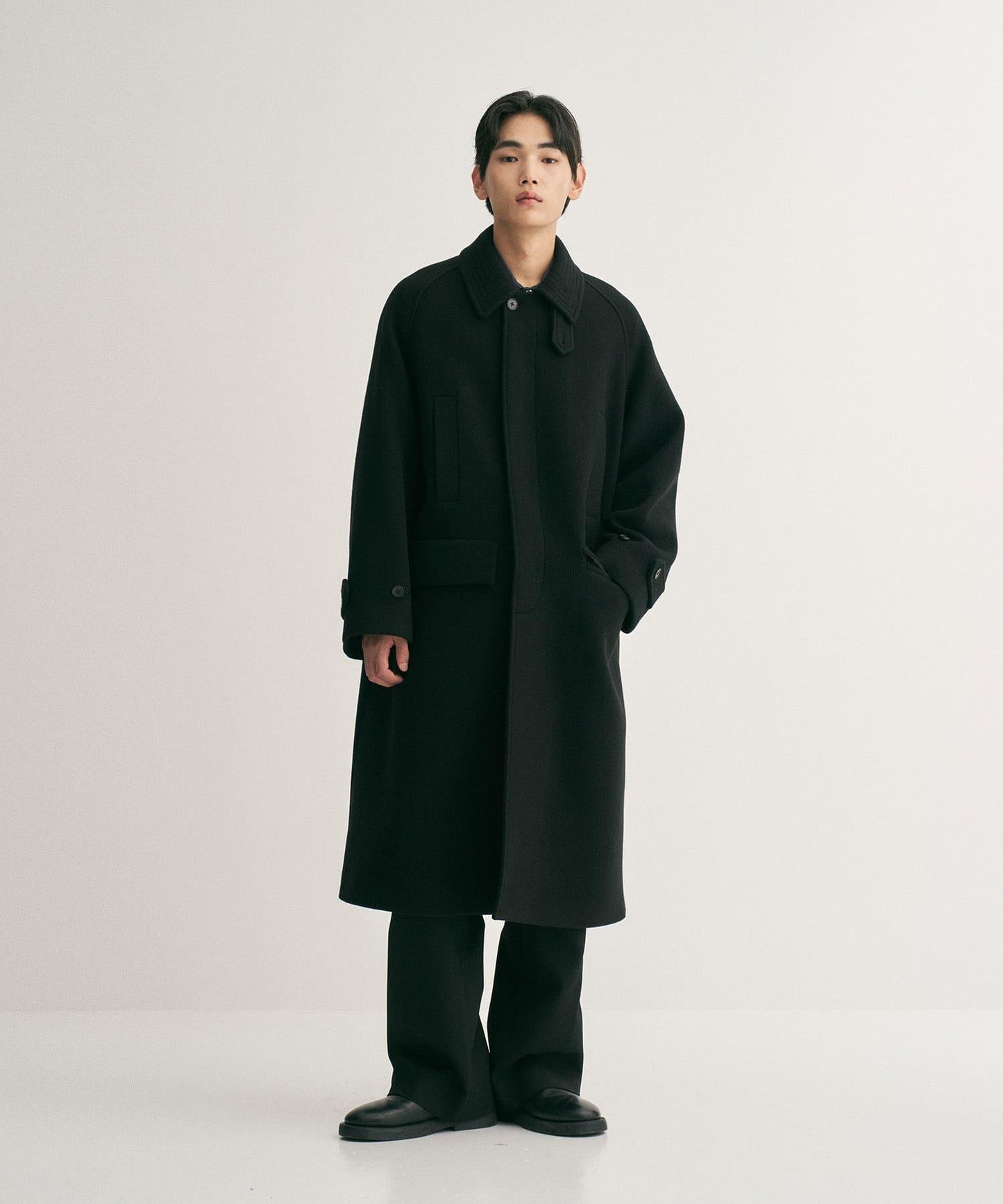 ANOTHER OFFICE Voyager Bold Balmacaan Coat