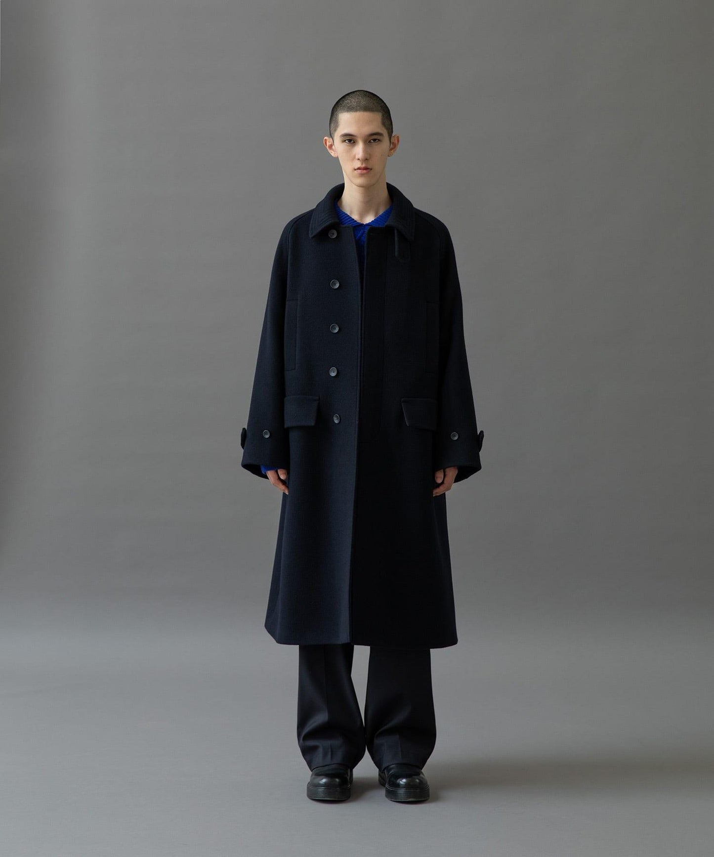 ANOTHER OFFICE Voyager Bold Balmacaan Coat