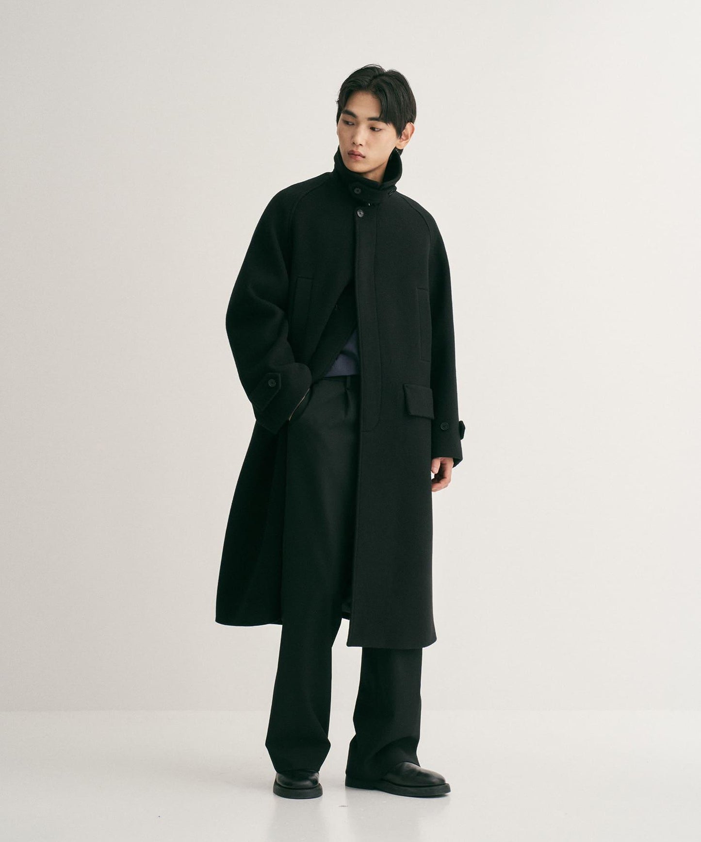 ANOTHER OFFICE Voyager Bold Balmacaan Coat