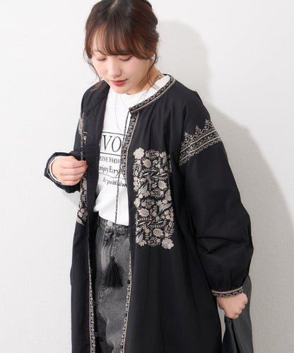 India series nane 刺繡前開扣連衣裙