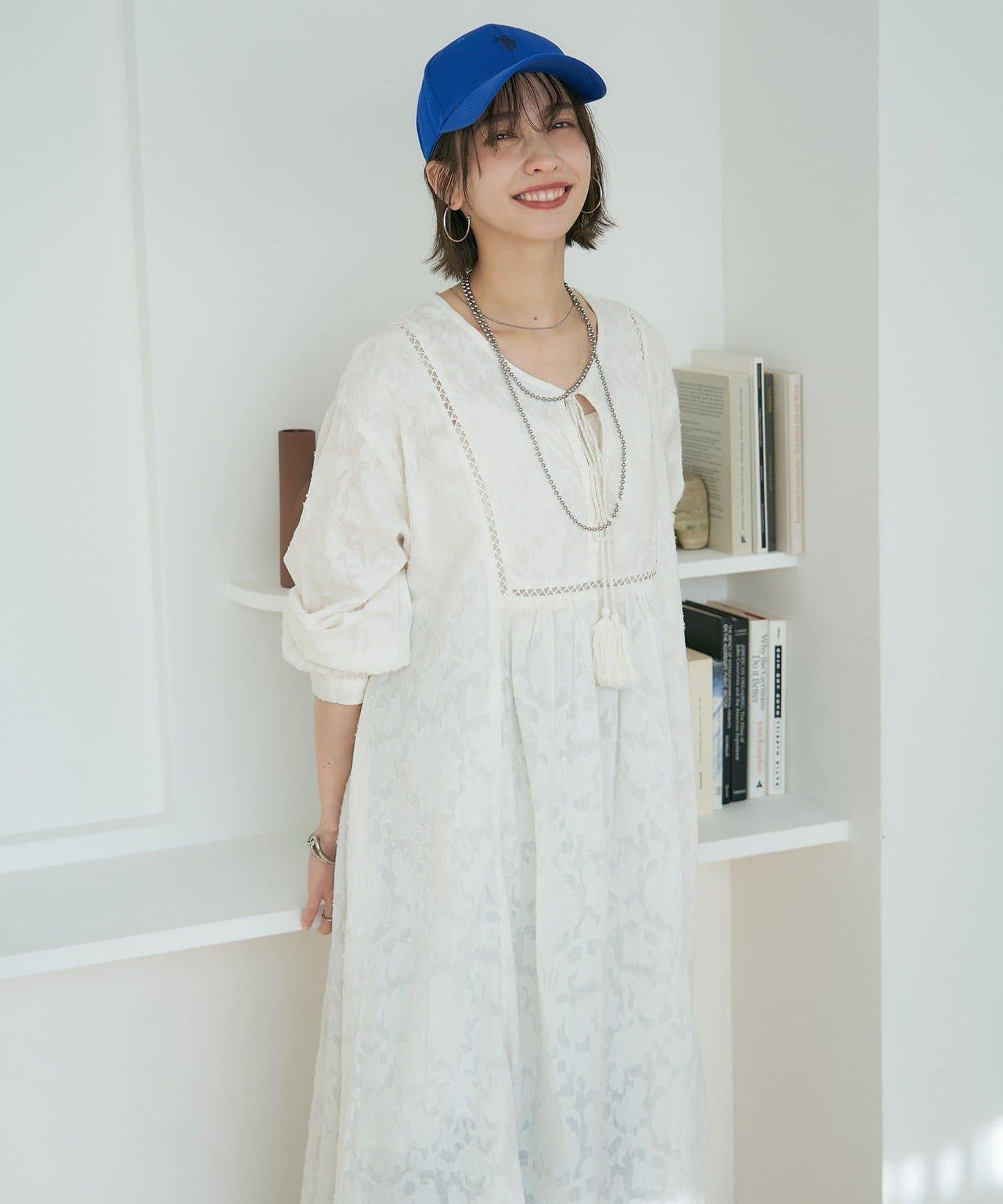 nane India series 提花蕾絲連衣裙