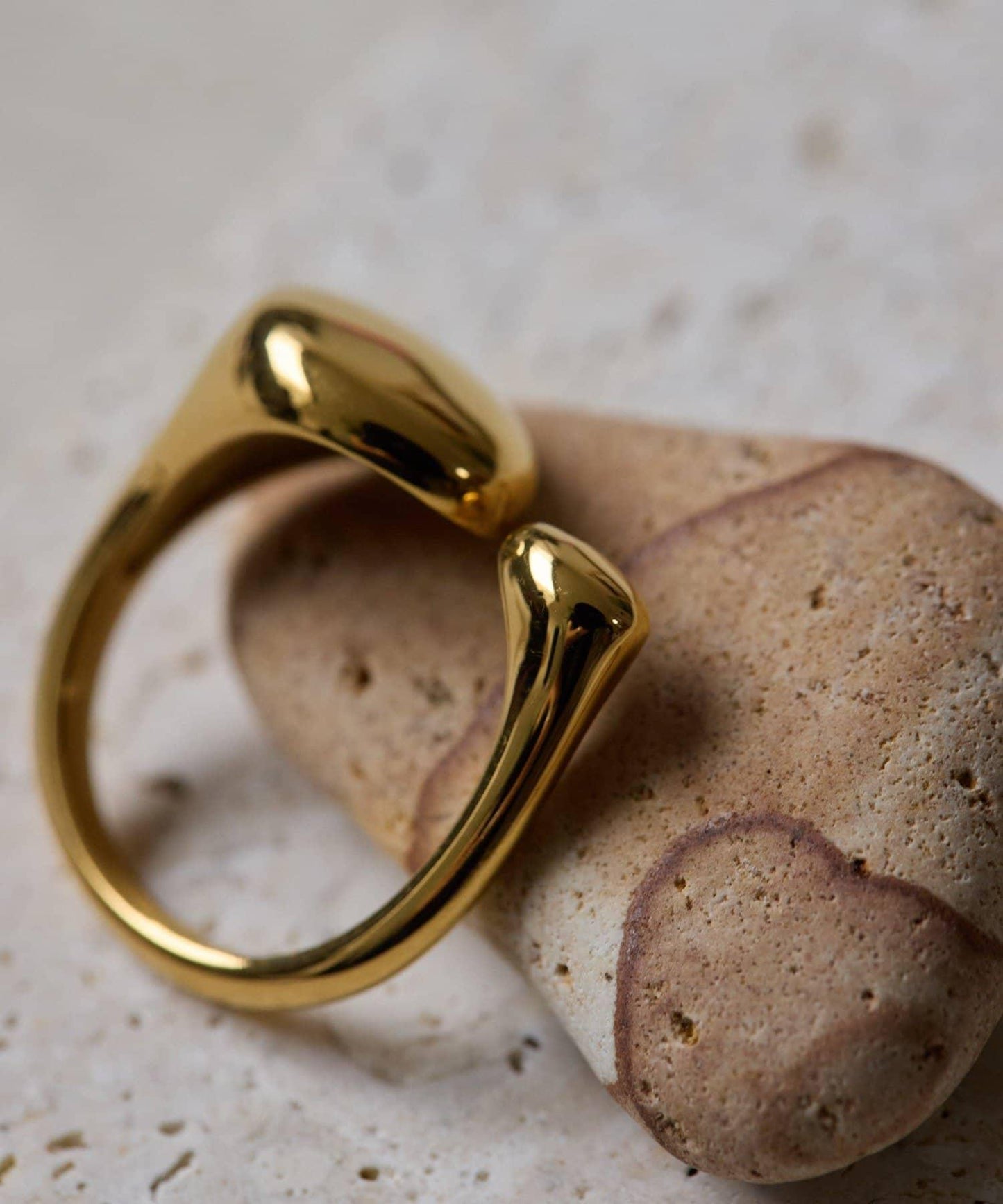 線上限定 防過敏不鏽鋼 不對稱戒指