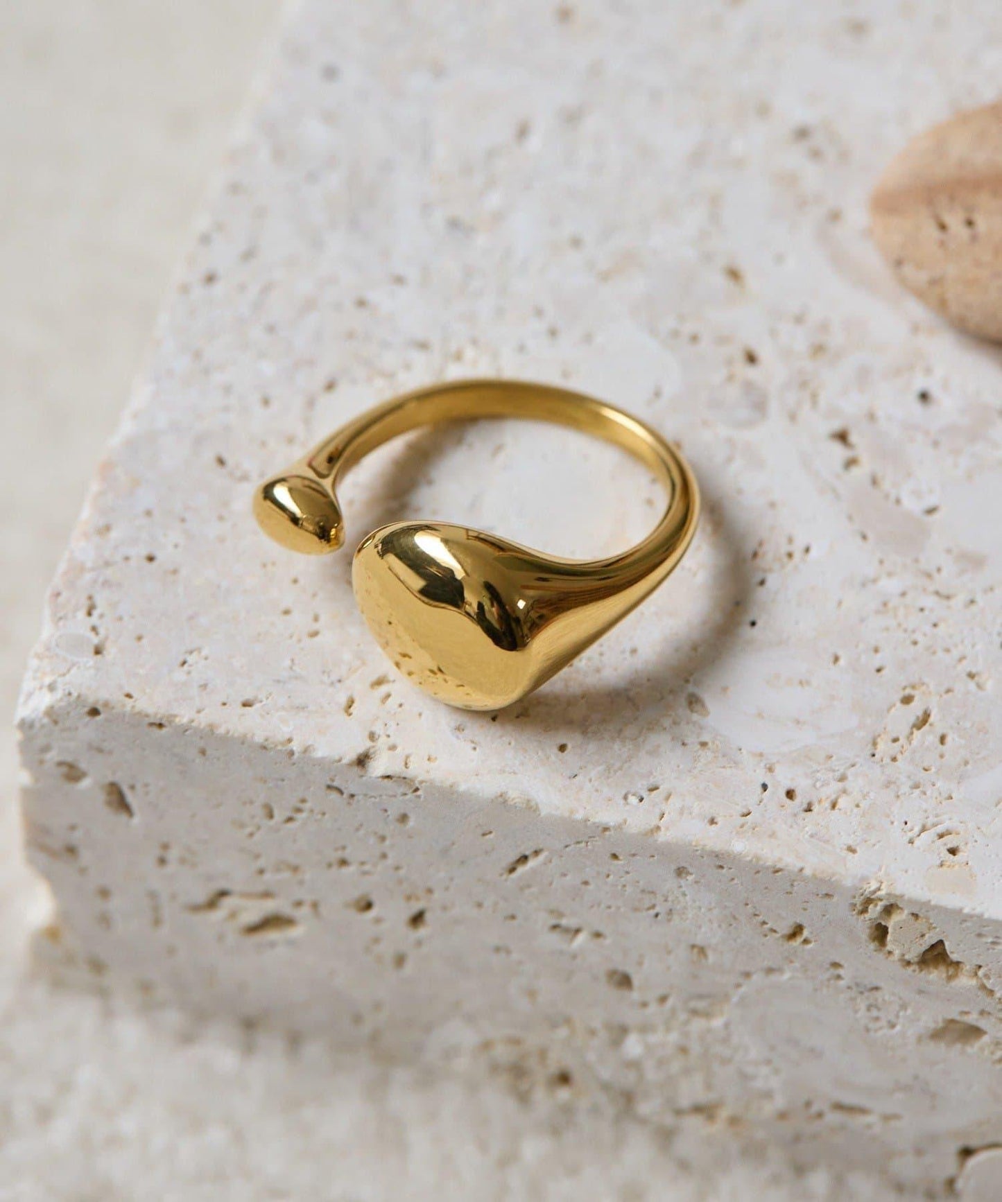 線上限定 防過敏不鏽鋼 不對稱戒指