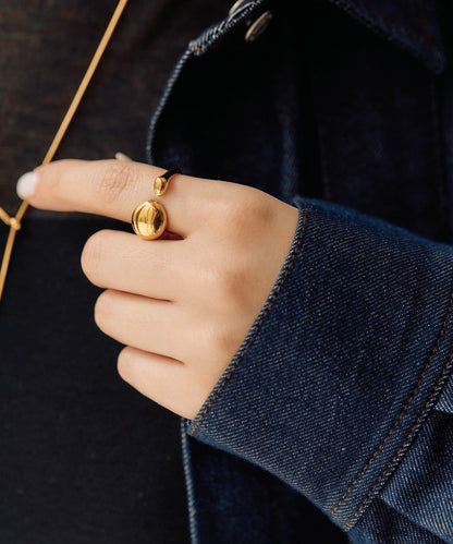 線上限定 防過敏不鏽鋼 不對稱戒指