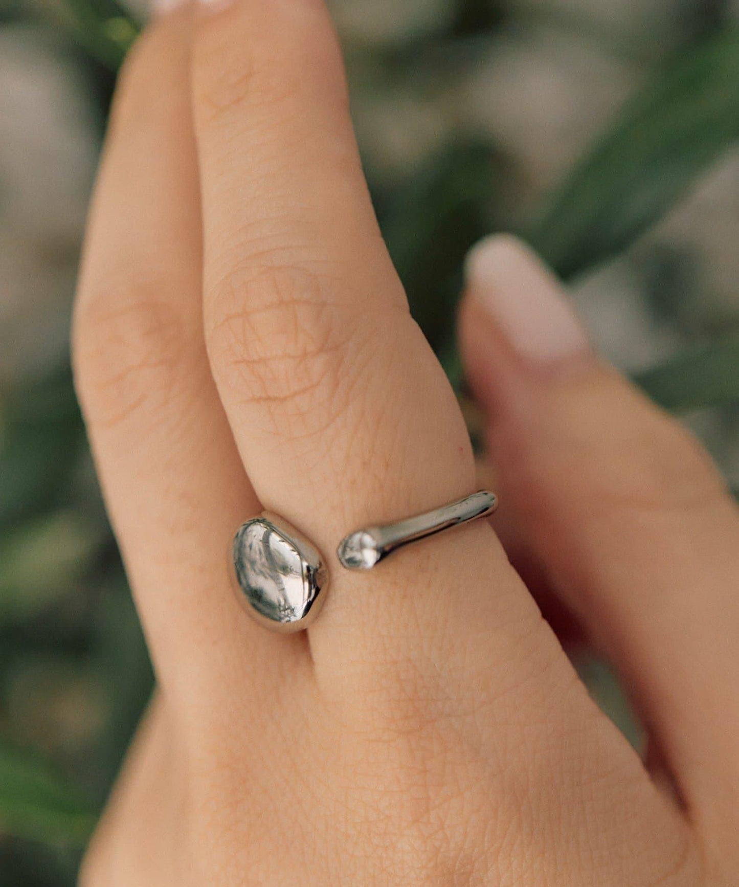 線上限定 防過敏不鏽鋼 不對稱戒指