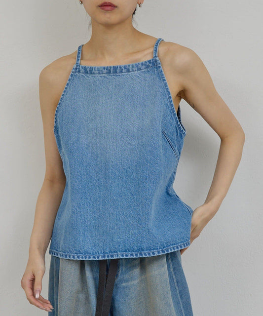 牛仔無袖襯衫