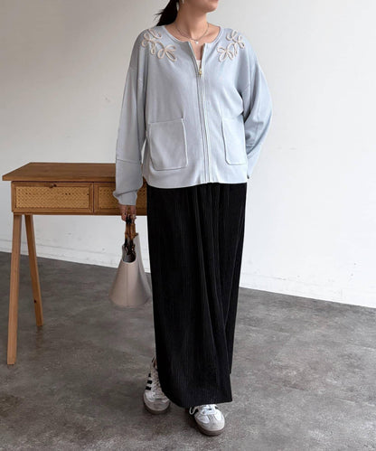 刺繡設計 針織 夾克