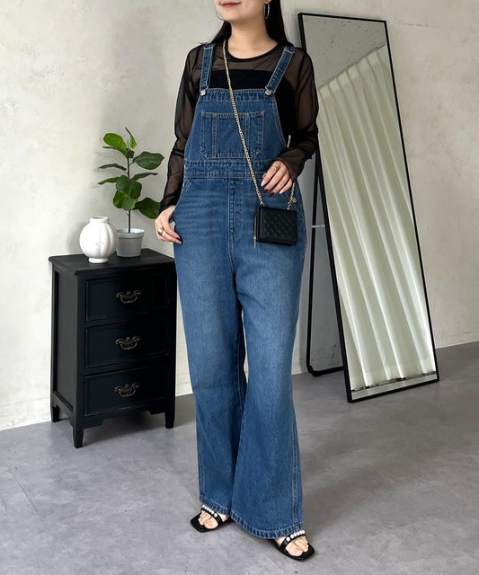 半喇牛仔連體褲